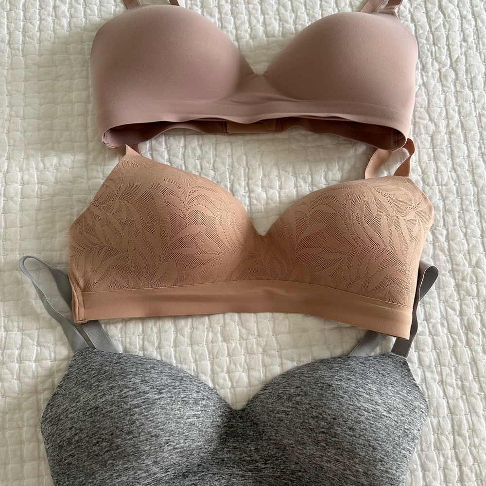 Women's Intimates Set - Tan, Gray, and Cream Bras